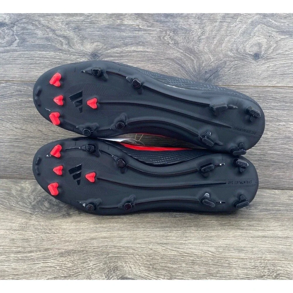 New Adidas F50 League MID FG Core Black Lucid Red Soccer Cleats JR9007 Men Sz 11